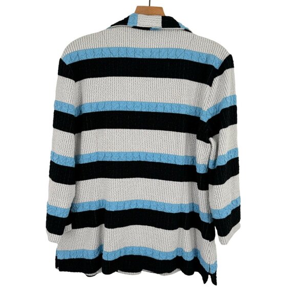 Cheryl Nash Women's size  XL Striped Button-Up knit Jacket knit - Picture 5 of 10